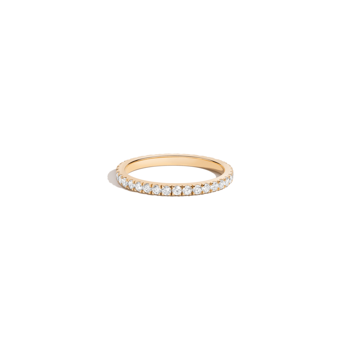 Pavé Diamond Eternity Ring - Lab 14k Yellow Gold 0.75ct First