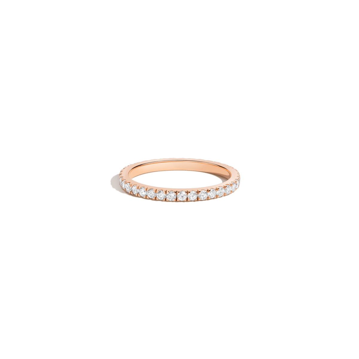 Pavé Diamond Eternity Ring - Lab 14k Rose Gold 0.75ct First
