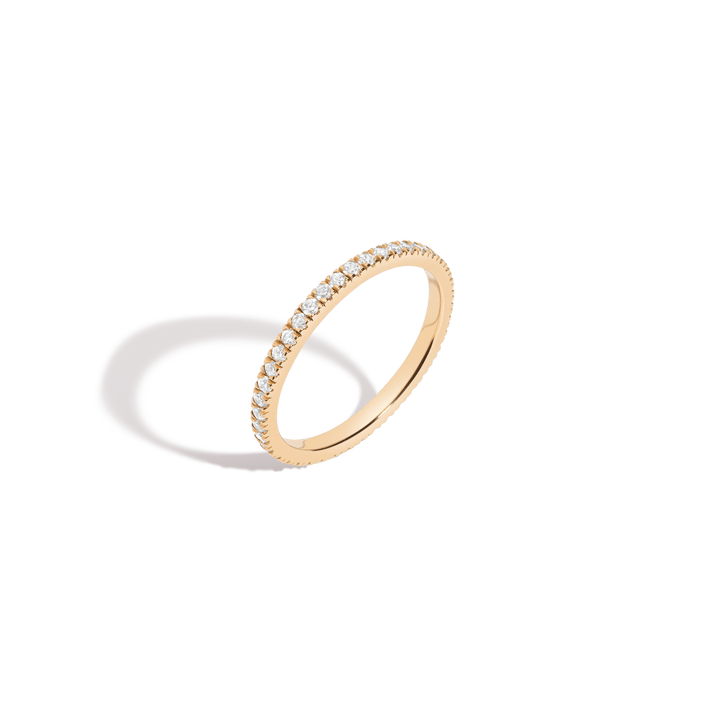 Pavé Diamond Eternity Ring - Lab 14k Yellow Gold 0.5ct