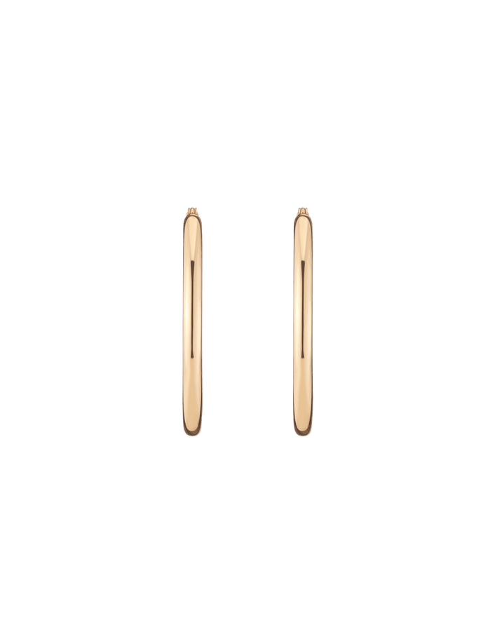 Classic Gold Hoop Earrings 14k Yellow Gold Pair Single 35mm First