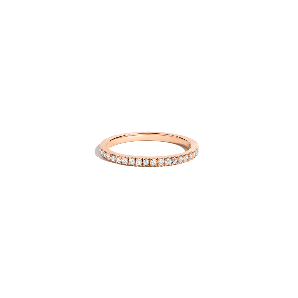 Pavé Diamond Eternity Ring - Lab 14k Rose Gold 0.5ct
