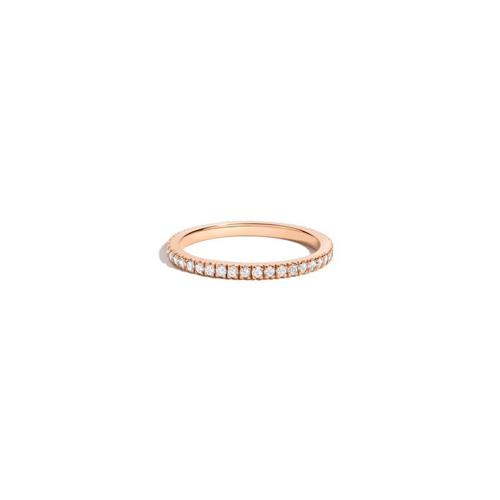 Pavé Diamond Eternity Ring - Lab 14k Rose Gold 0.5ct