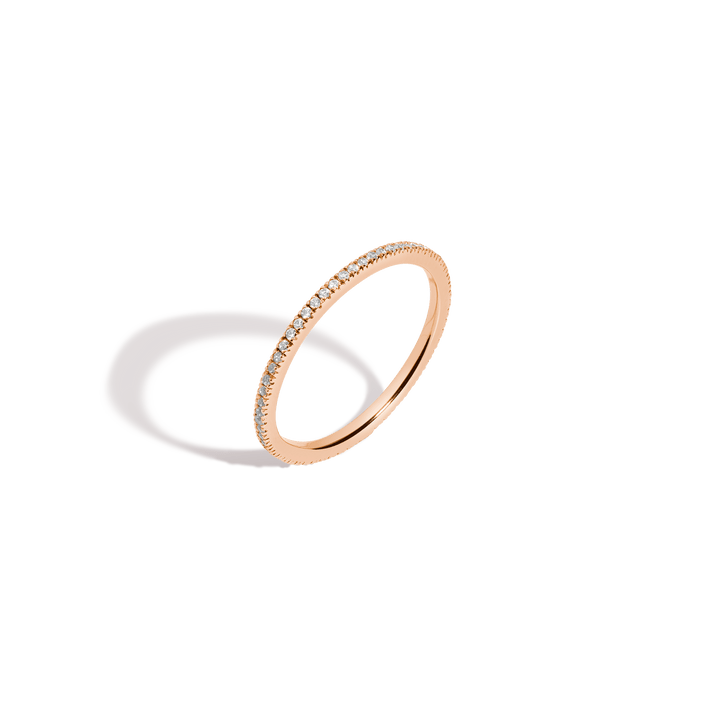 Pavé Diamond Eternity Ring - Lab 14k Rose Gold 0.25ct