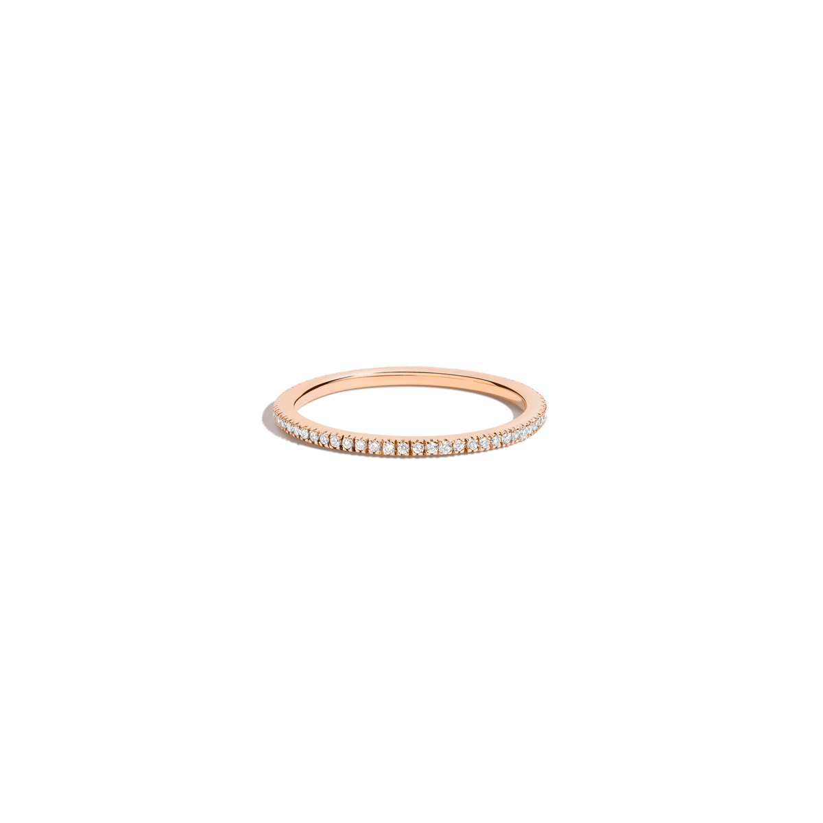 Pavé Diamond Eternity Ring - Lab 14k Rose Gold 0.25ct
