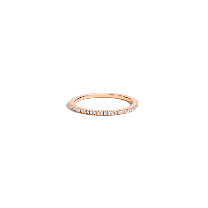 Pavé Diamond Eternity Ring 14k Rose Gold 0.25ct 