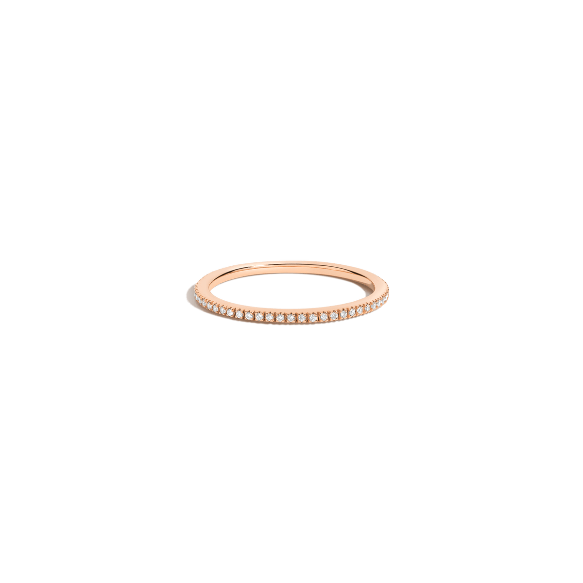 Pavé Diamond Eternity Ring - Lab 14k Rose Gold 0.125ct