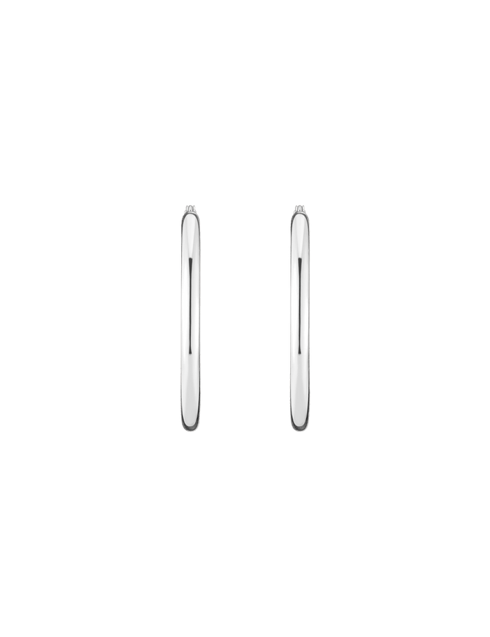 Classic Gold Hoop Earrings 14k White Gold Pair Single 35mm First