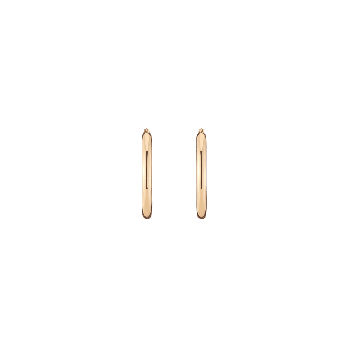 Classic Gold Hoop Earrings 14k Yellow Gold Pair Single 25mm