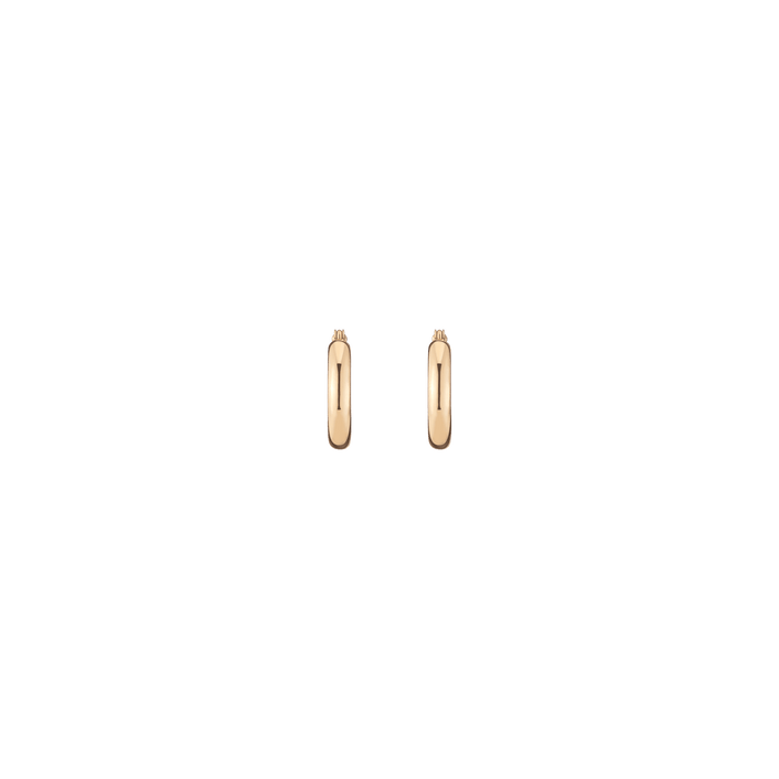 Classic Gold Hoop Earrings 14k Yellow Gold Pair Single 15mm