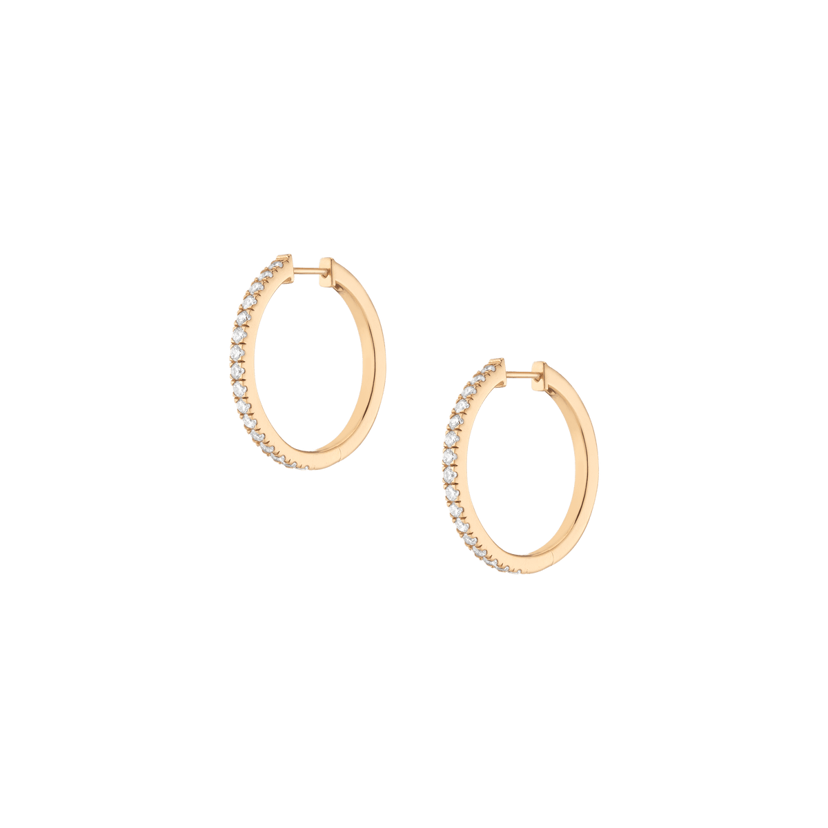 Diamond Hoop Earrings 14k Yellow Gold 0.75ct Single Pair Lab-grown Natural First