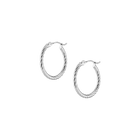 Thin Twisted Hoop Earrings