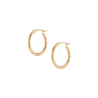 Thin Twisted Hoop Earrings