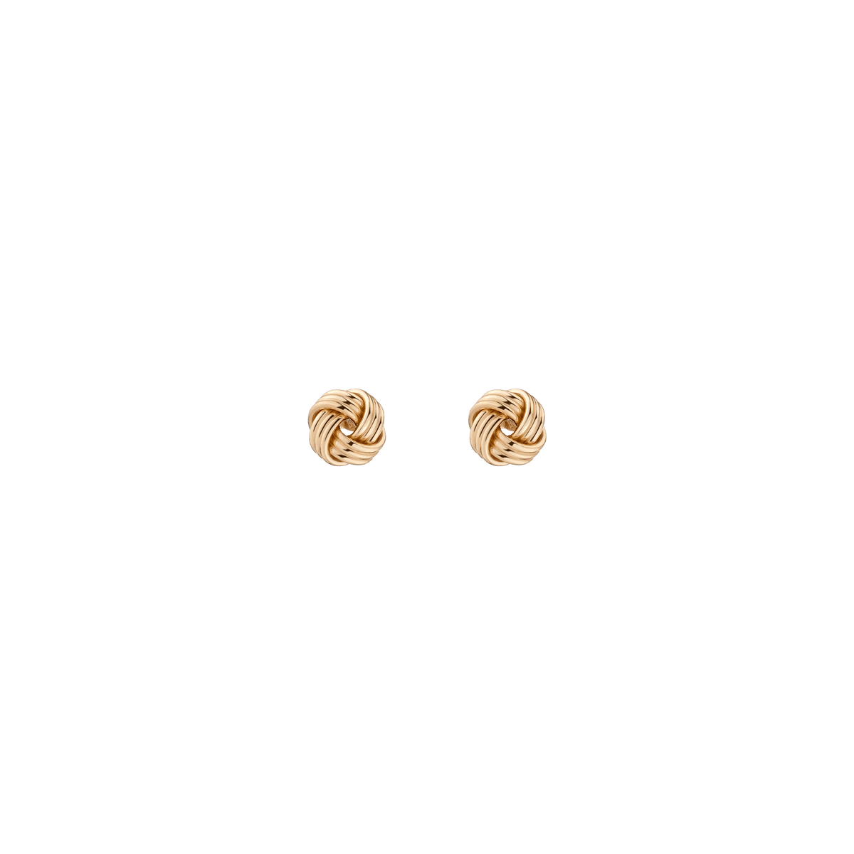 Gold Knot Stud Earrings 14k Yellow Gold Small