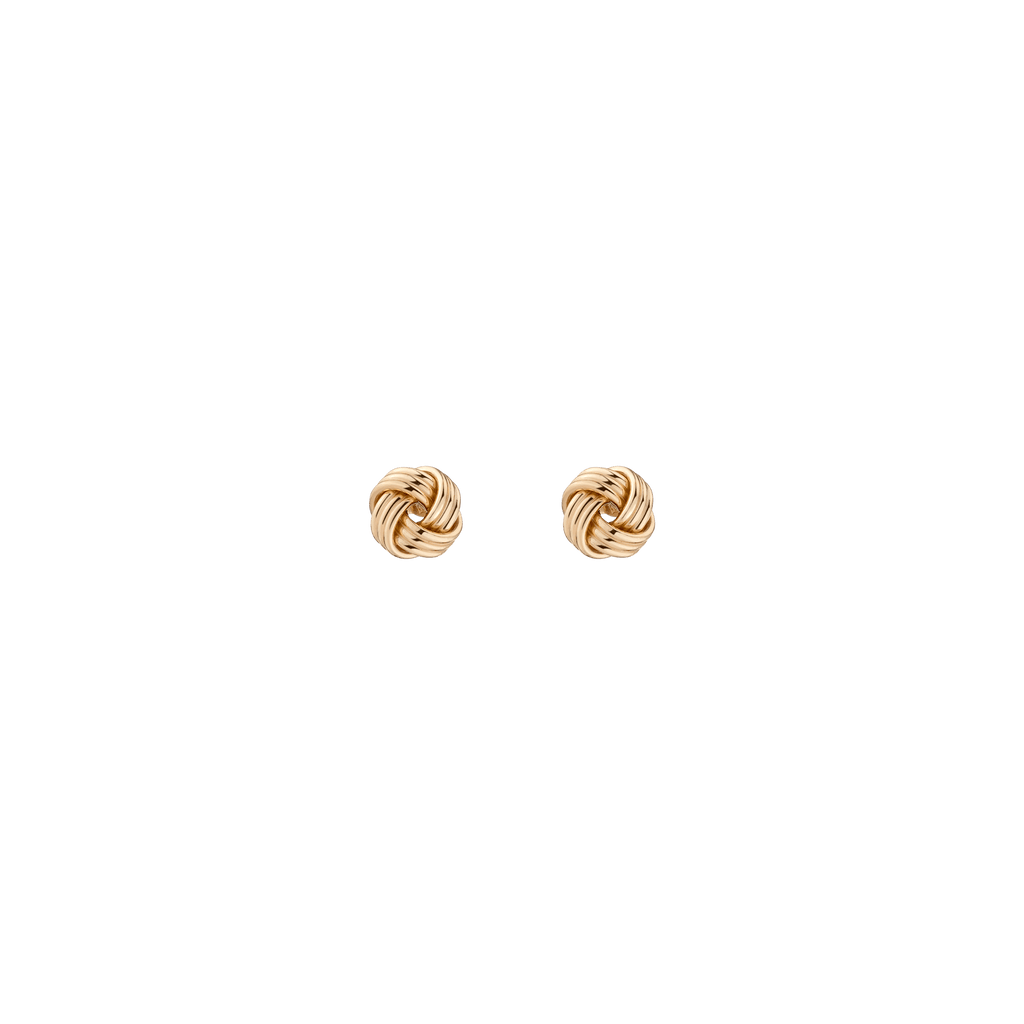 Gold Knot Stud Earrings