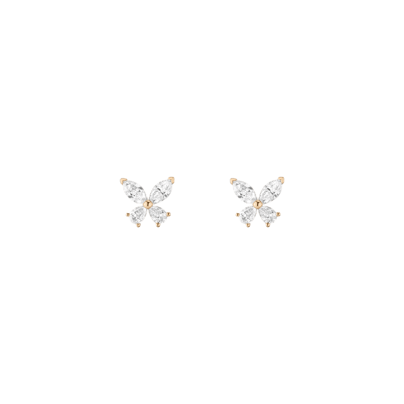 Lab Grown Sapphire Butterfly Earrings
