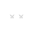 Lab Grown White Sapphire Butterfly Earrings