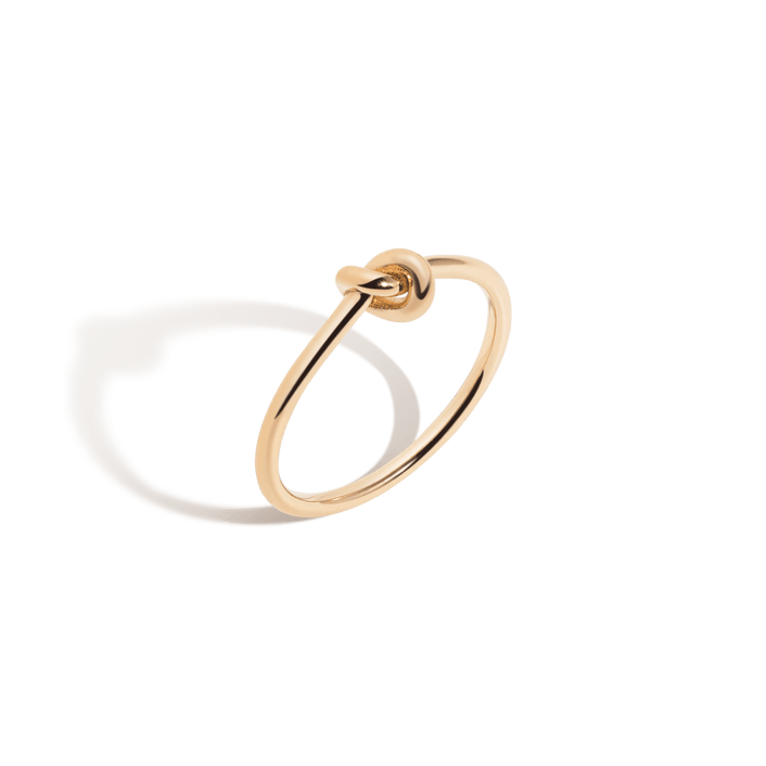 Gold Knot Ring Vermeil 14k 18k Yellow Gold First