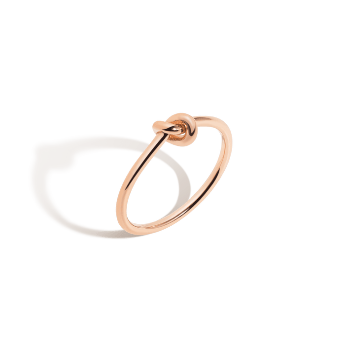 Gold Knot Ring Vermeil 14k 18k Rose Gold First