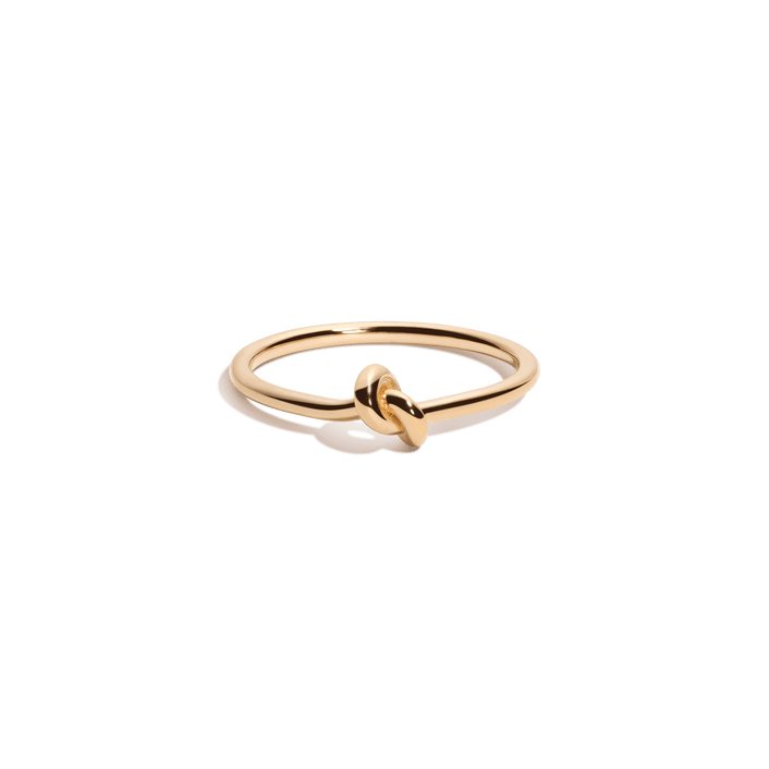 Gold Knot Ring Vermeil 14k 18k Yellow Gold