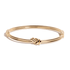 Gold Knot Hinged Bracelet