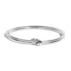 Gold Knot Hinged Bracelet