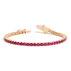 Lab Grown Red Ruby Tennis Bracelet