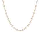 Lab Grown White Sapphire Baguette Tennis Necklace