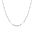 Lab Grown White Sapphire Baguette Tennis Necklace