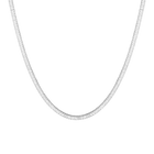 Lab Grown White Sapphire Baguette Tennis Necklace