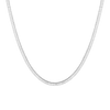 White Sapphire Baguette Tennis Necklace Vermeil White Gold 13ct First