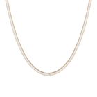 Lab Grown White Sapphire Baguette Tennis Necklace