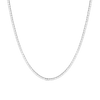 White Sapphire Horizontal Baguette Tennis Necklace Vermeil White Gold 8ct First