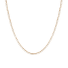 White Sapphire Horizontal Baguette Tennis Necklace Vermeil Yellow Gold 8ct First