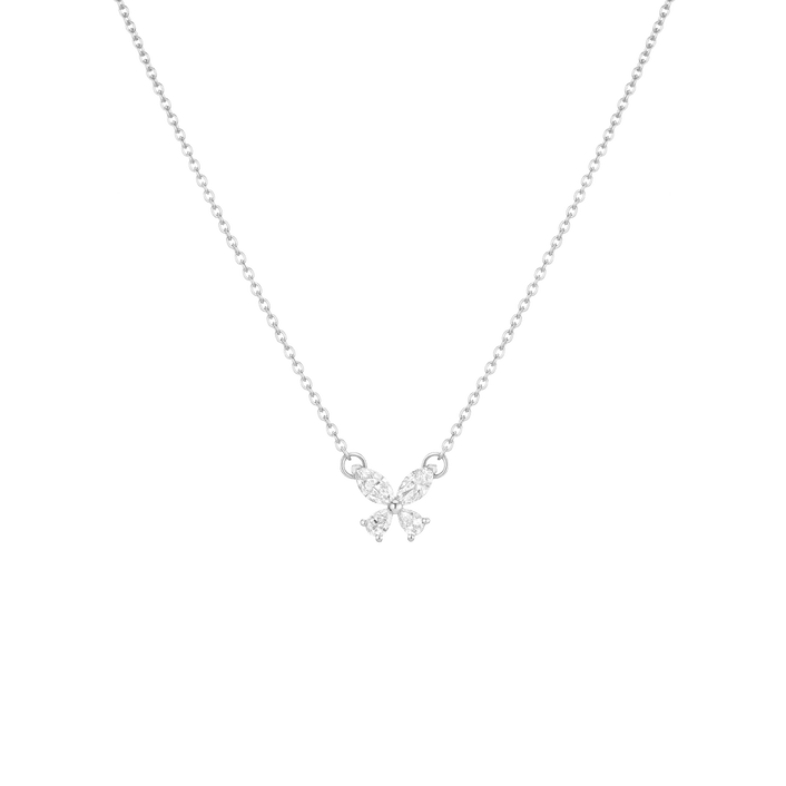 White Sapphire Butterfly Necklace