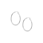 2mm Gold Hoop Earrings - 30mm