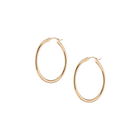 2mm Gold Hoop Earrings - 30mm