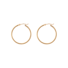 2mm Gold Hoop Earrings - 30mm