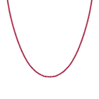 Lab Grown Red Ruby Tennis Necklace