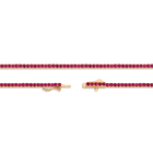 Lab Grown Red Ruby Tennis Necklace