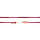 Lab Grown Red Ruby Tennis Necklace