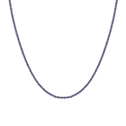 Lab Grown Blue Sapphire Tennis Necklace