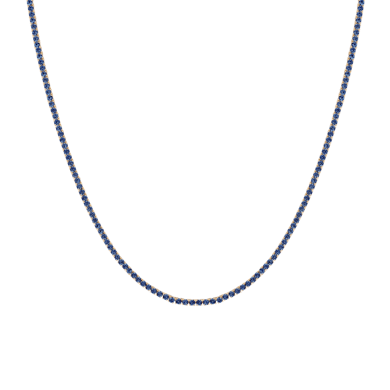 Lab Grown Sapphire Tennis Necklace