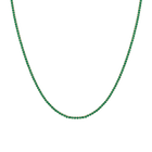 Lab Grown Green Emerald Tennis Necklace
