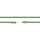 Lab Grown Green Emerald Tennis Necklace