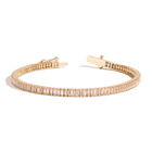 Lab Grown Morganite Baguette Tennis Bracelet