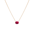 Oval Gemstone Solitaire Necklace