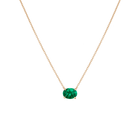 Oval Gemstone Solitaire Necklace