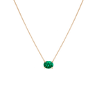 Oval Gemstone Solitaire Necklace