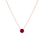Round Gemstone Solitaire Necklace