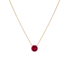 Round Gemstone Solitaire Necklace